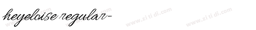 heyeloise regular字体转换